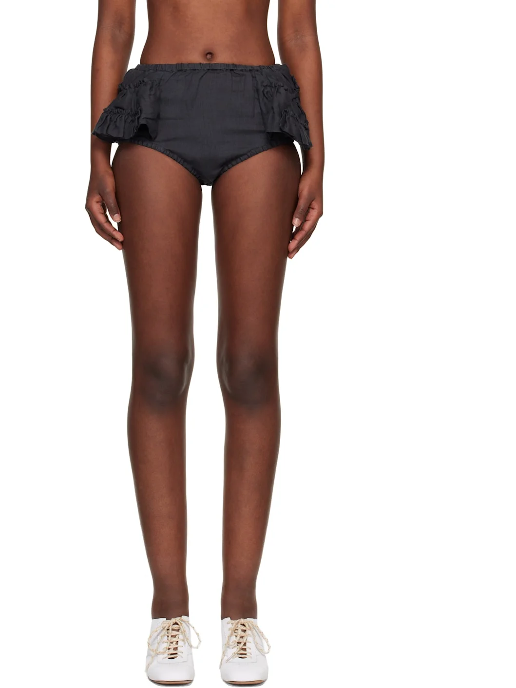 Black Ruffled Briefs - 1