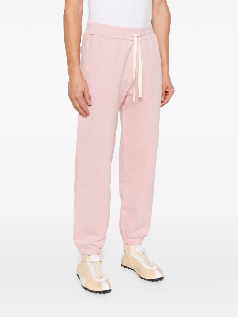 drawstring cotton track pants - 3