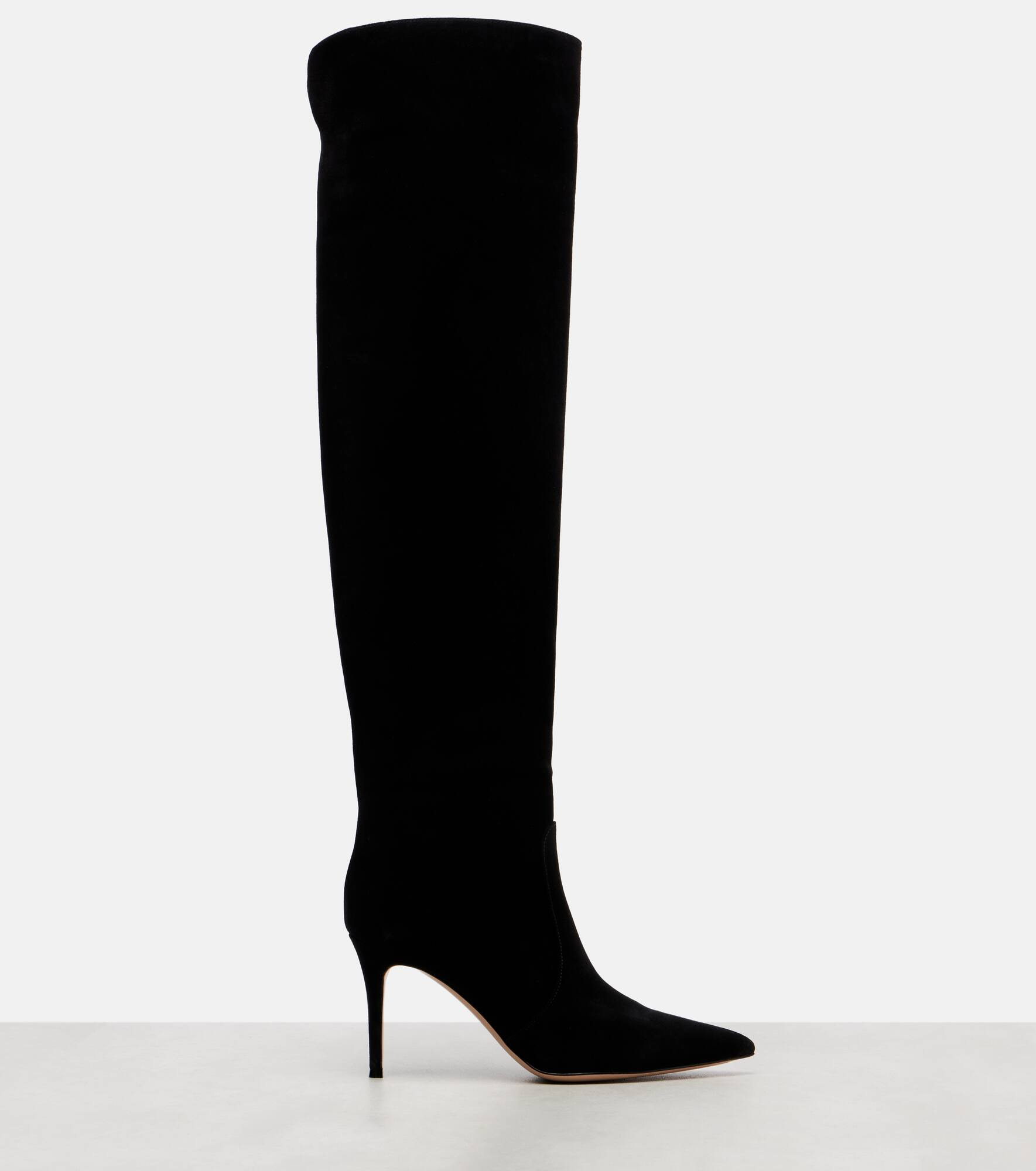 Hansen 85 suede knee-high boots - 4