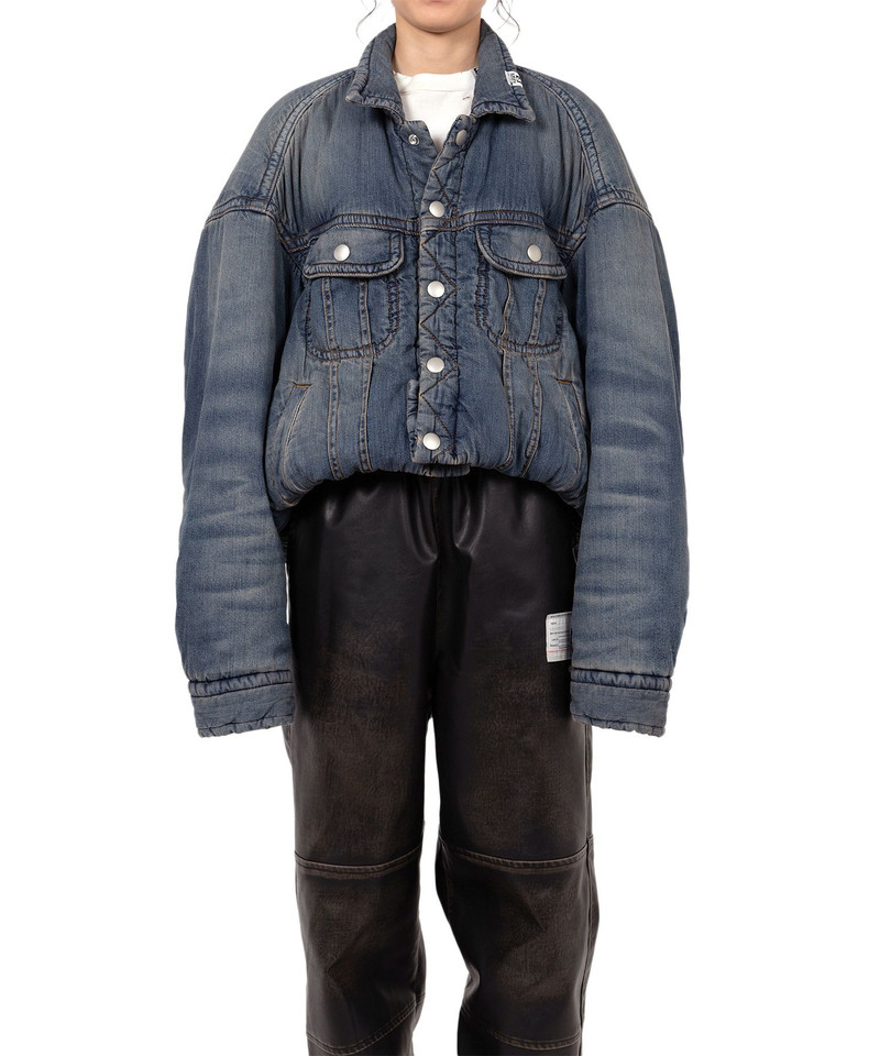 Maison MIHARAYASUHIRO Roll-up Hem Puffer Denim Jacket outlook
