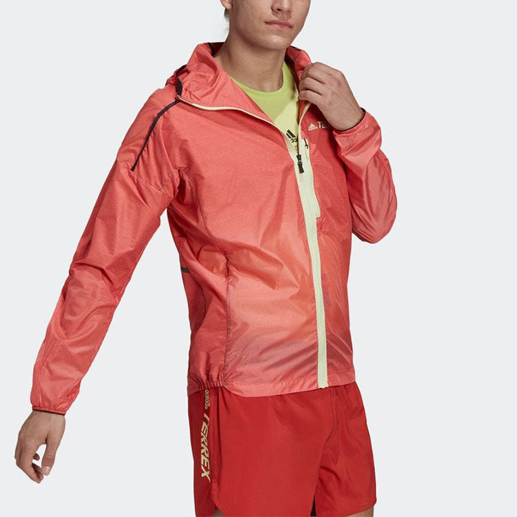 Men's adidas Reflective Windproof Logo Alphabet Hooded Jacket H11744 - 5