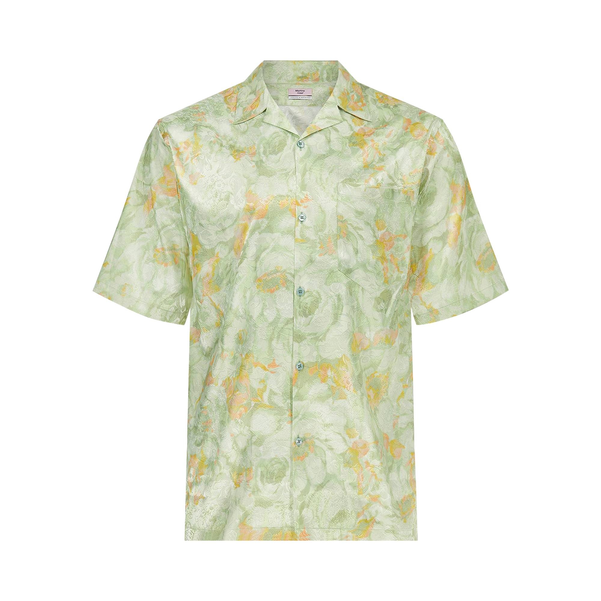 Martine Rose Oversized Hawaiian Shirt 'Green Floral' - 1