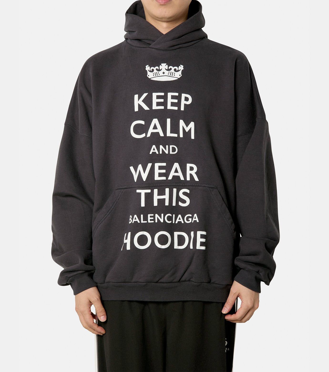 Keep Calm Molleton Large Fit Hoodie - 2