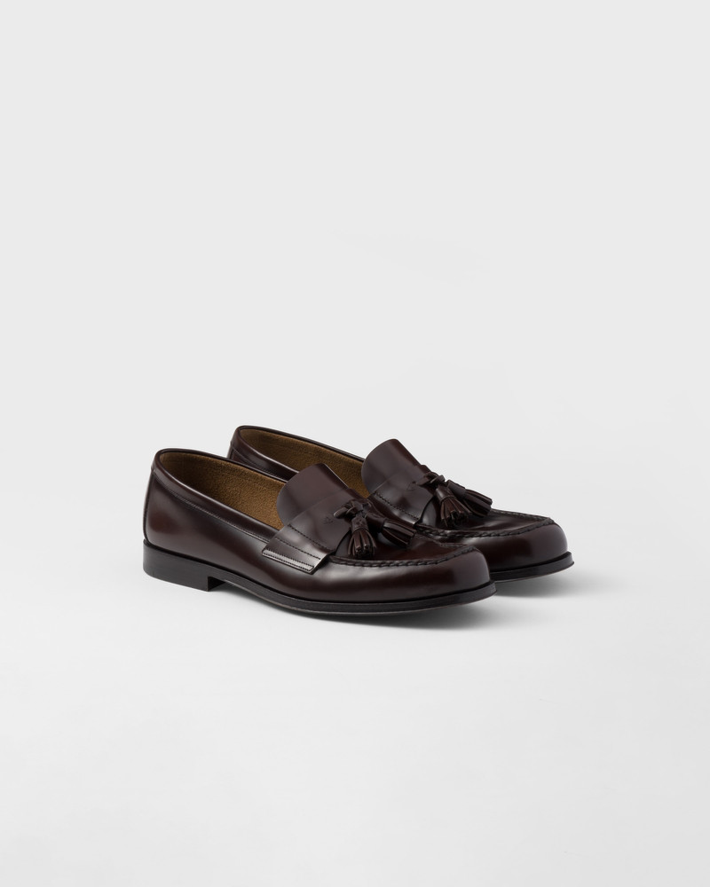 Brushed leather loafers - 1