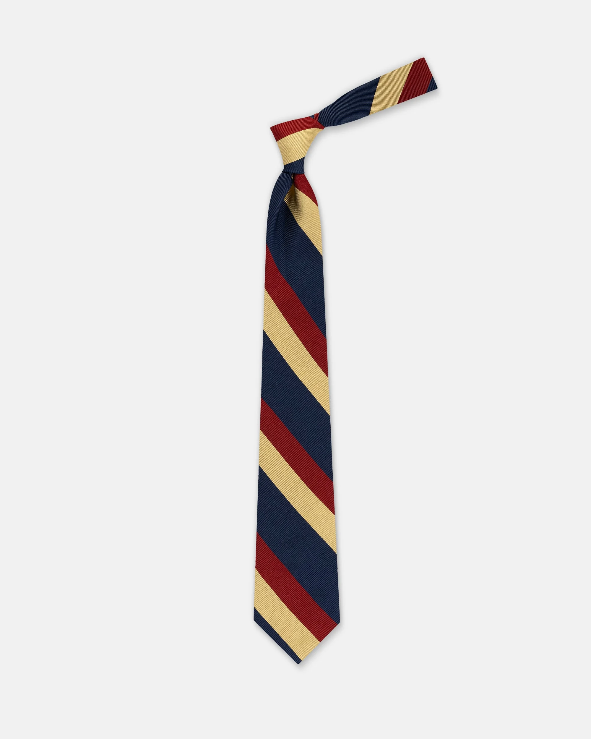 MADE-IN-ENGLAND OXFORD "THE AUTHENTICS" CRICKET CLUB SILK REPP TIE - 1