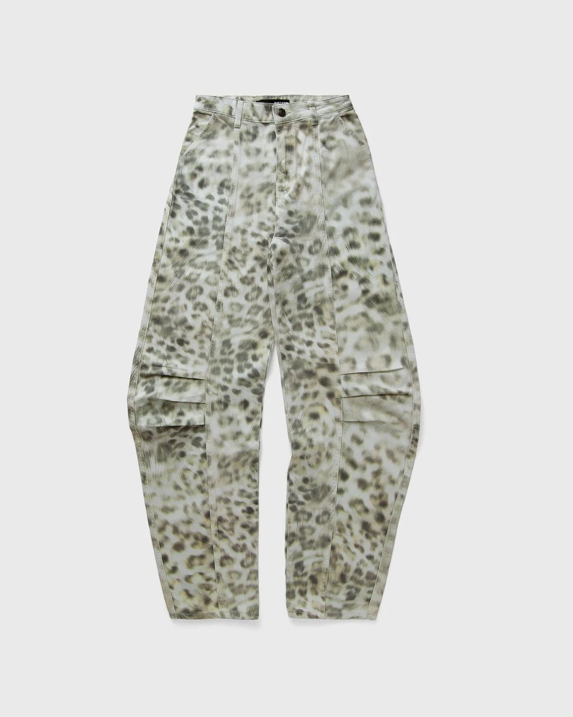 Printed Denim Cargo Pants - 1