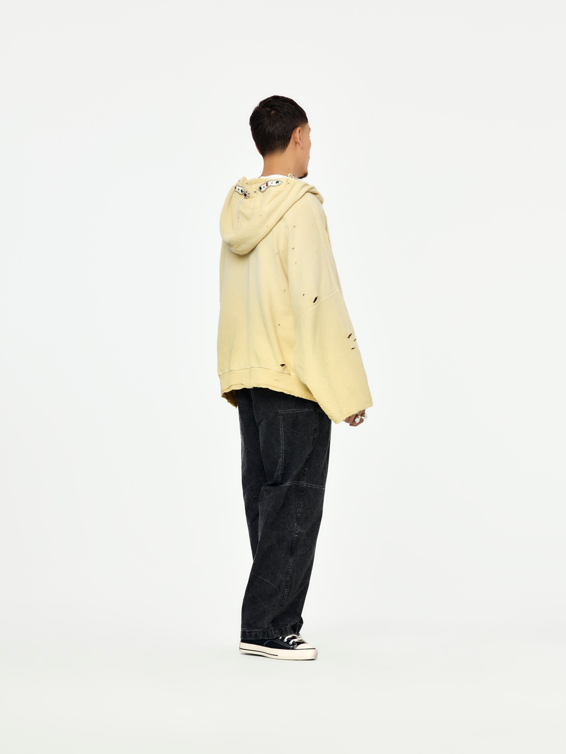 THRILLER DAMAGE DEVIL HOODIE BLOUSON SWT KNIT (STUDS REMAKE) - 6
