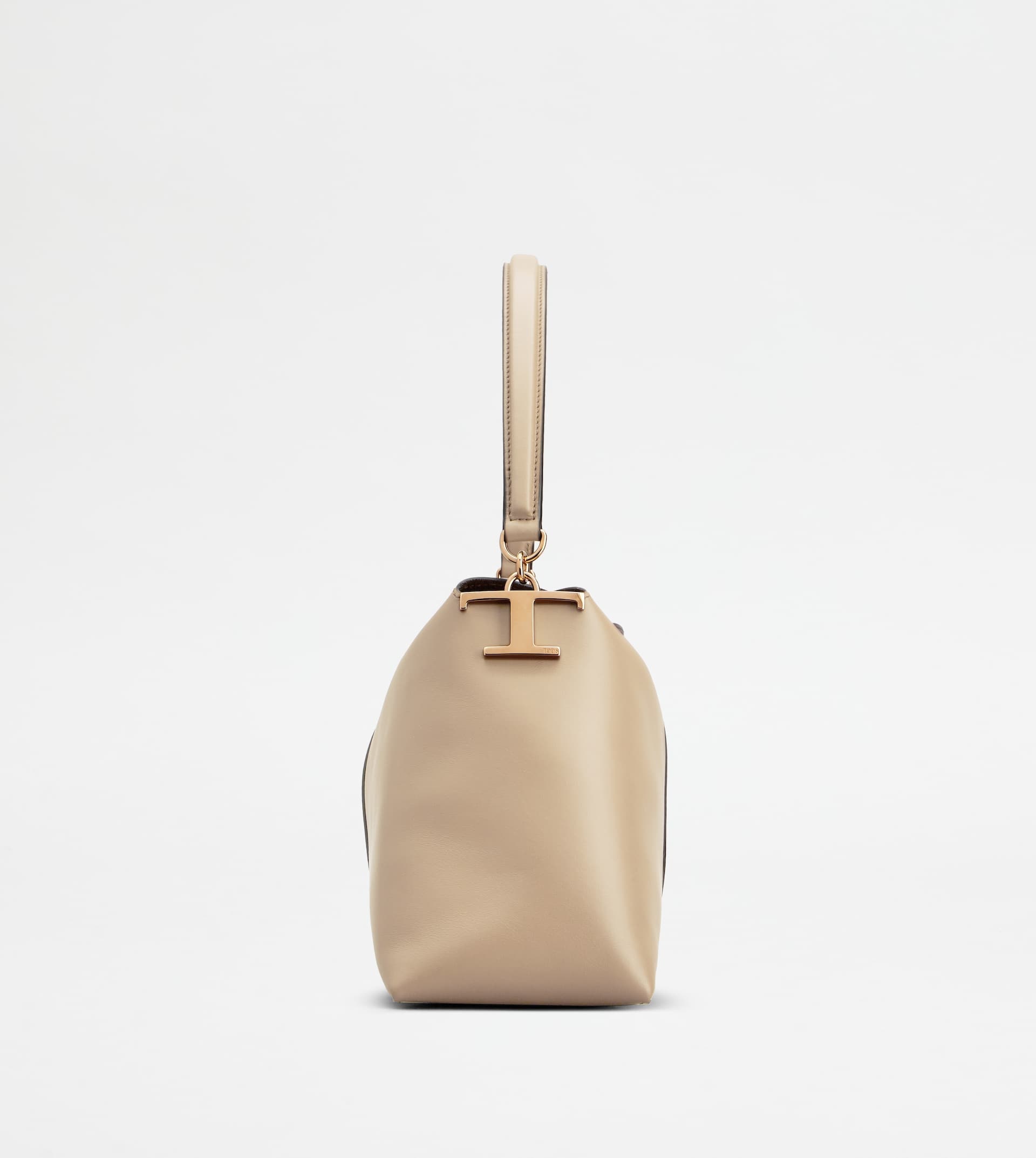 TOD'S T CASE SHOULDER BAG IN LEATHER SMALL - BEIGE - 2