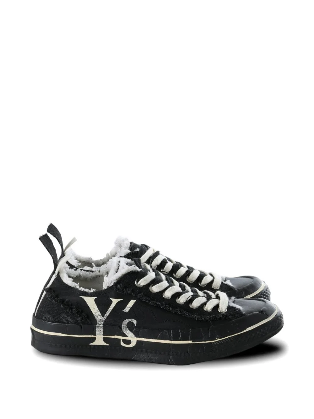 logo-print frayed sneakers - 1