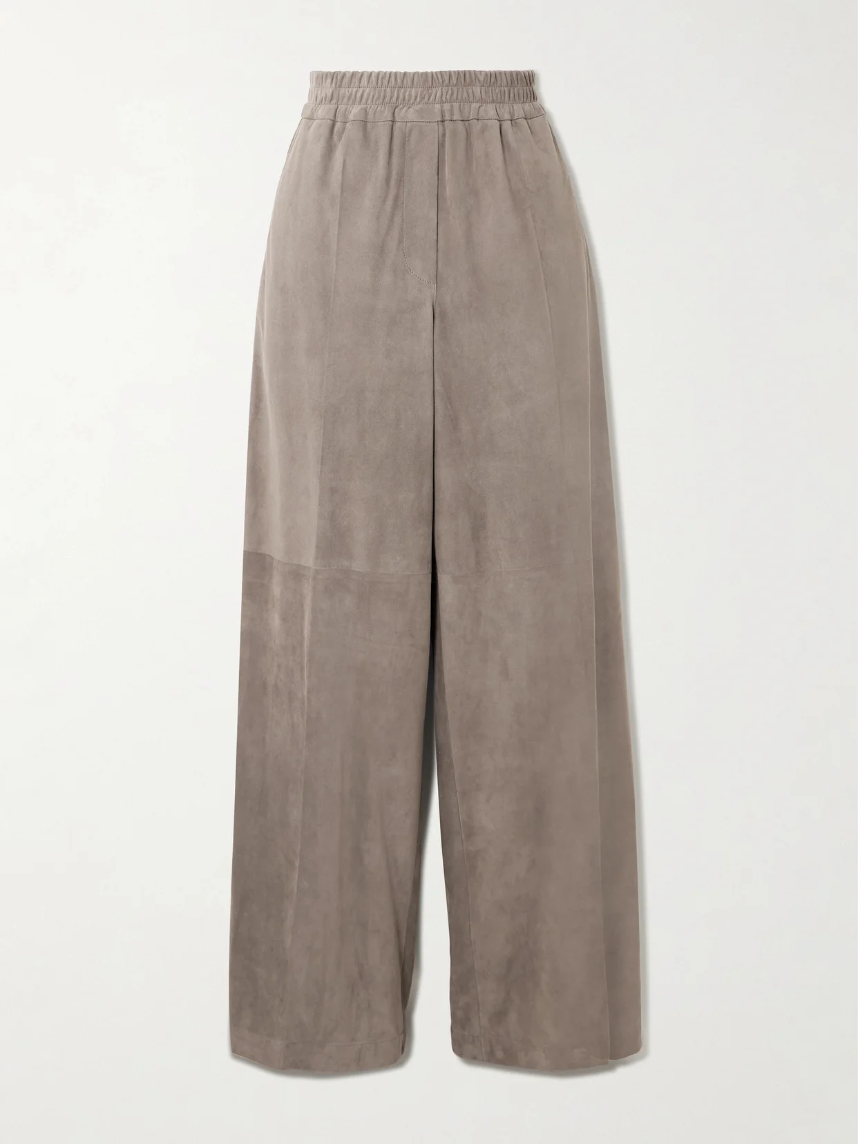 Suede Wide-leg Pants - 1