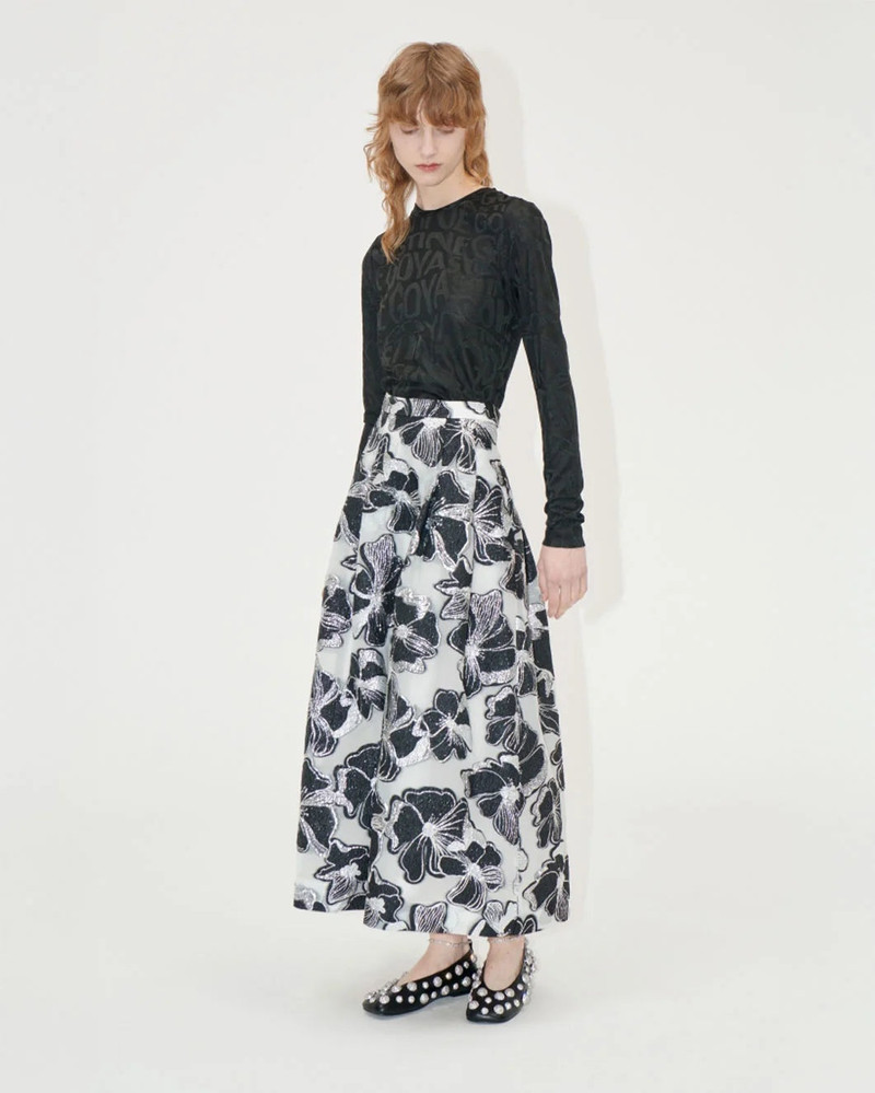 STINE GOYA VOLUMINOUS MIDI SKIRT ANEMONE JACQUARD outlook