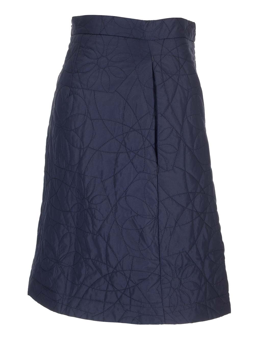 Quilted Mini Skirt Skirts Blue - 3