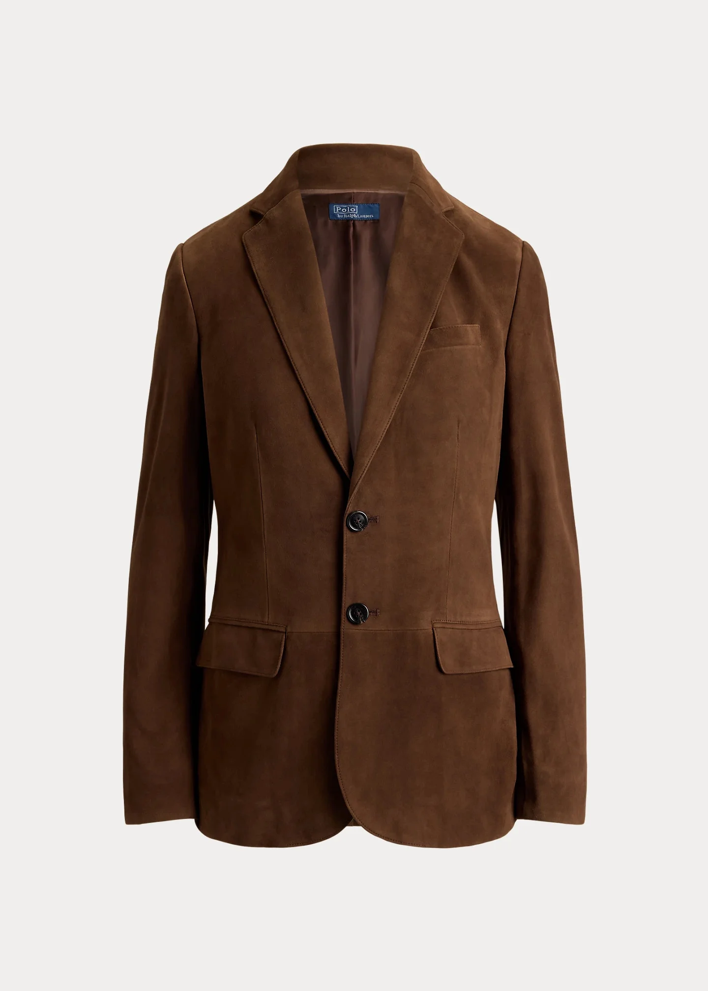 Single-Breasted Suede Blazer - 1