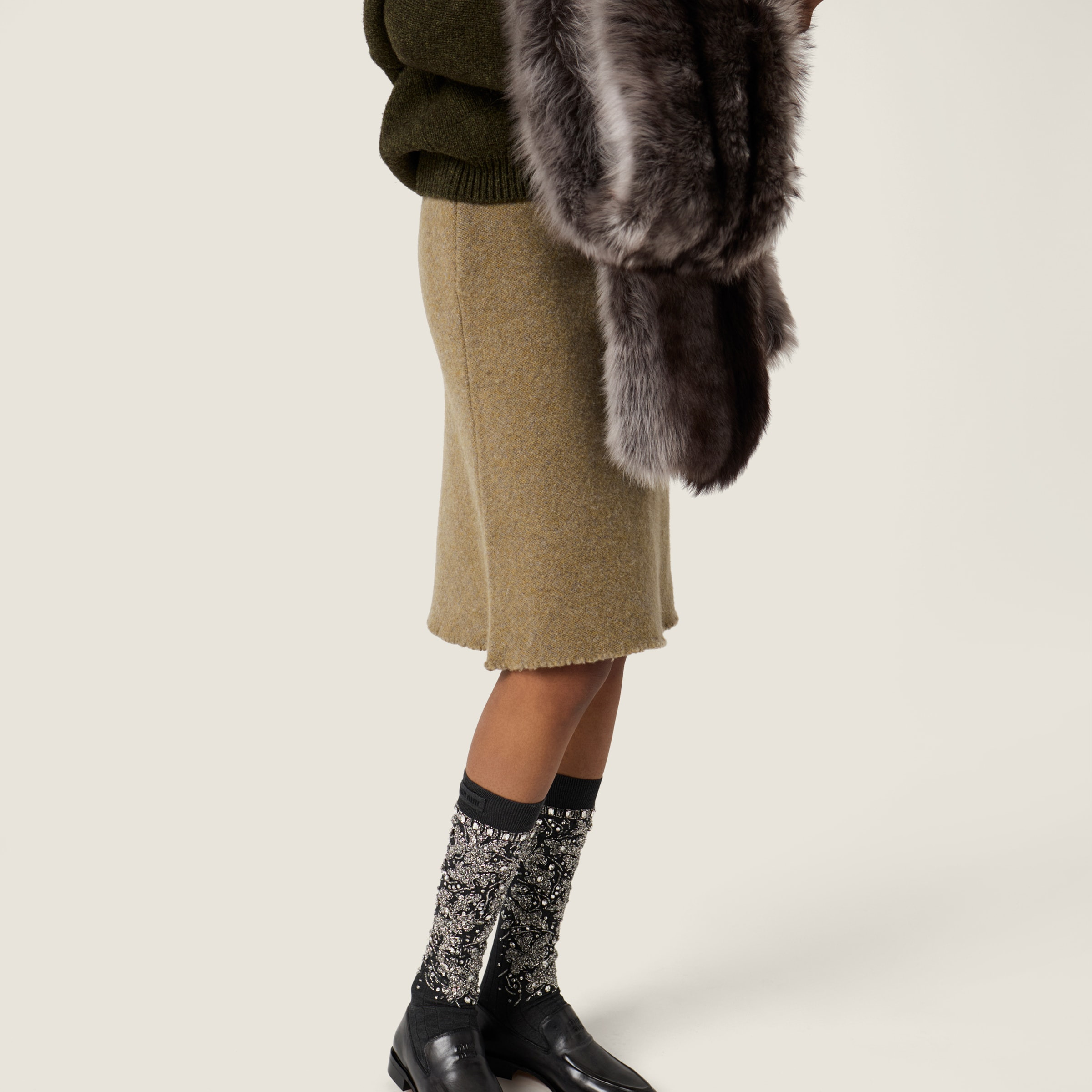 Wool knit skirt - 4