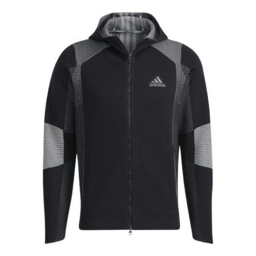 adidas Primeknit Jkt Golf Sports Hooded Jacket Black HB3591 - 1