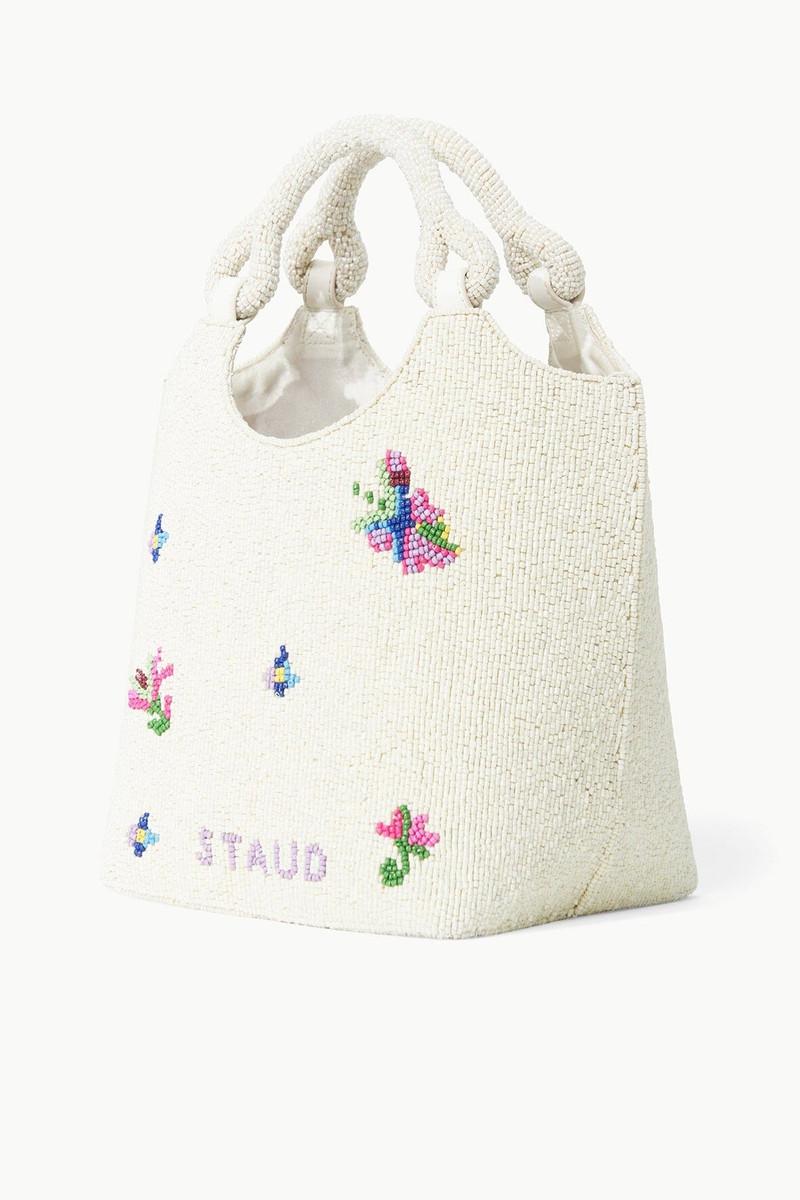STAUD BEADED COTE BAG FIRST BLOOM DAY 3