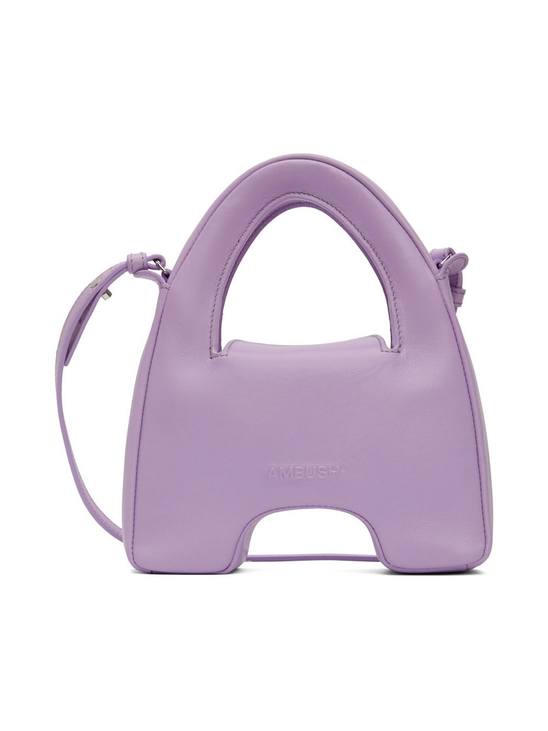 Purple Padded 'A' Shoulder Bag 1