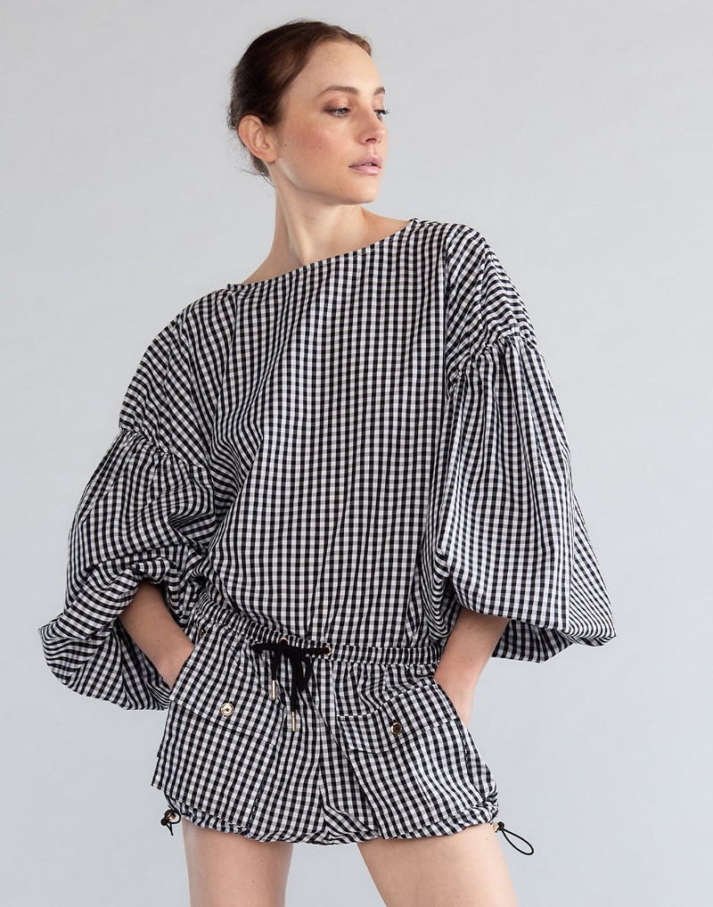 Geneva Gingham Cargo Shorts 3