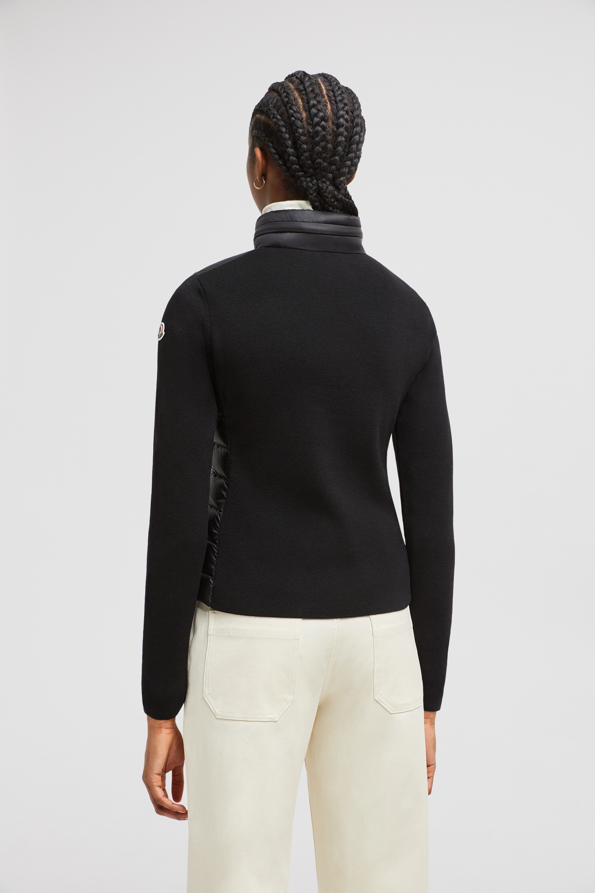Padded Wool Zip-Up Cardigan - 5