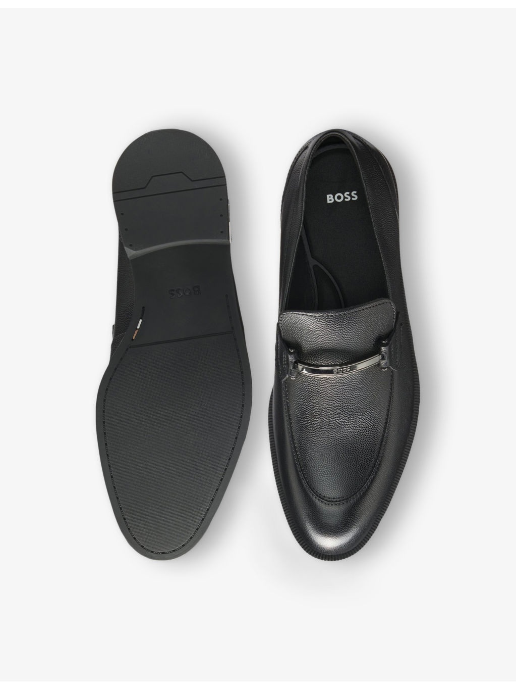 Brand-Plaque Leather Loafers - 2