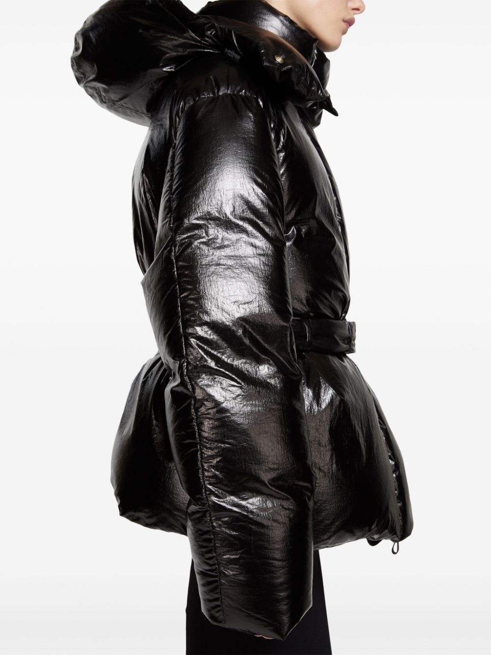 belted puffer jacket - 6