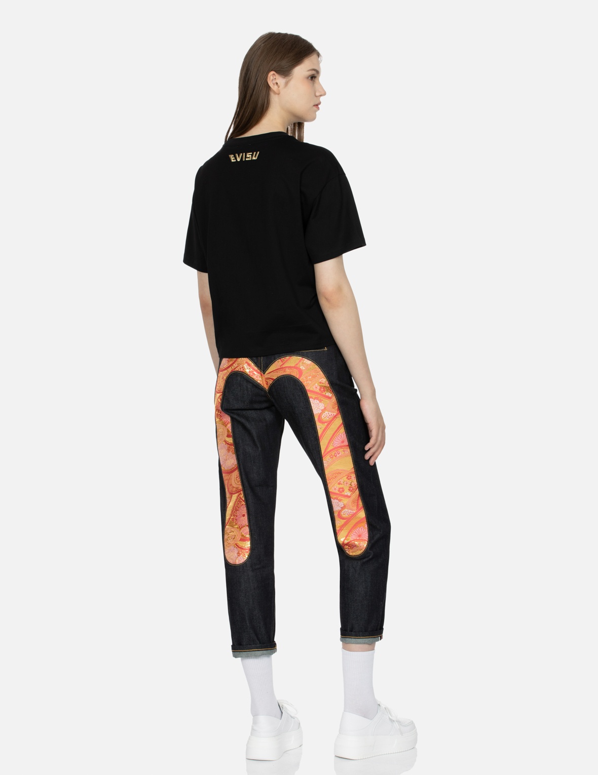 BROCADE SEAGULL APPLIQUÉ DROP-SHOULDER T-SHIRT - 4