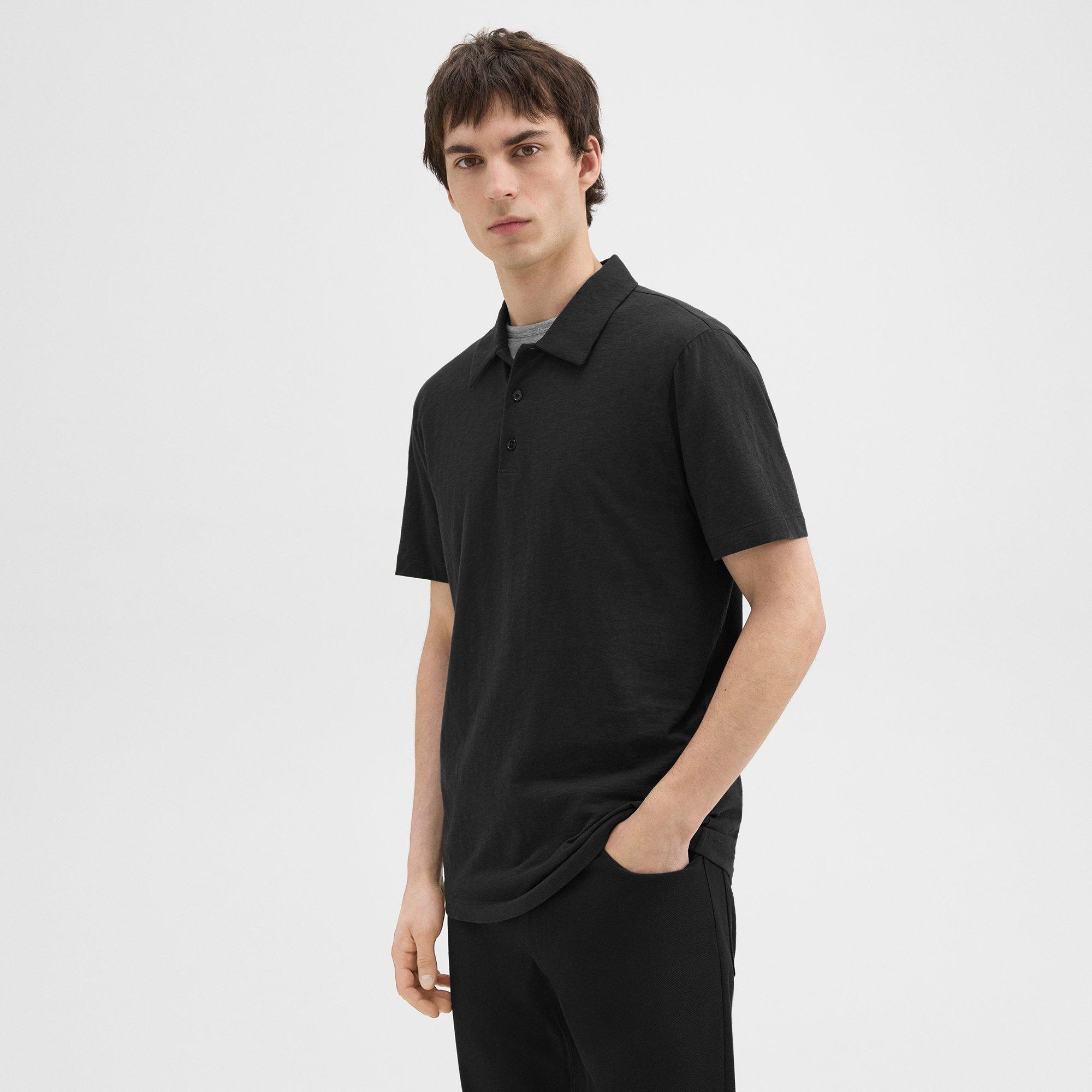 Bron Polo Shirt in Cosmos Slub Cotton - 3