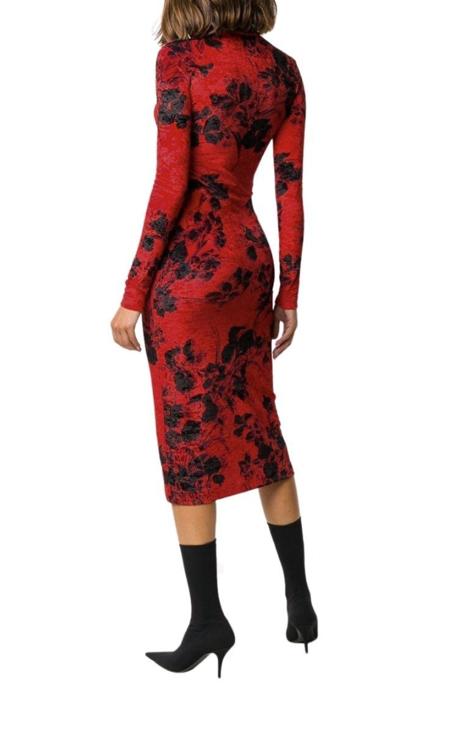 Floral-Print Turtleneck Dress - 3
