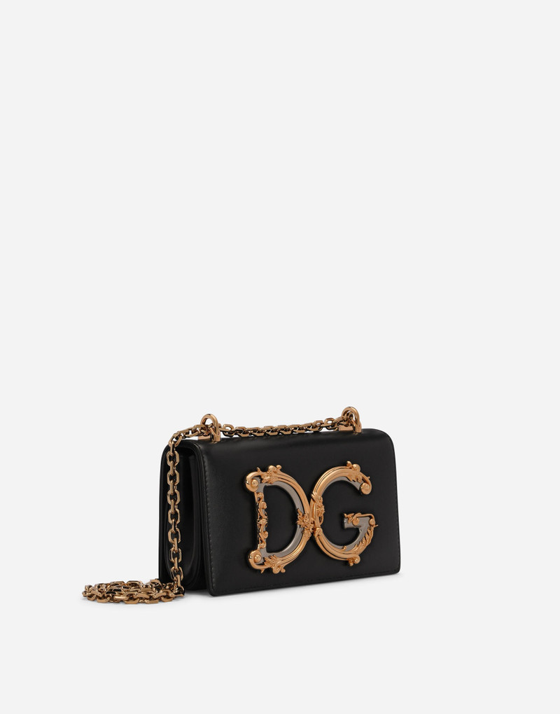 DG Girls phone bag in plain calfskin 3