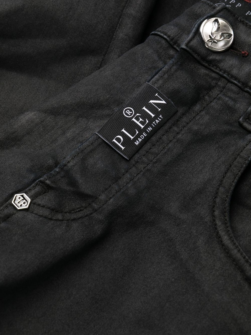 skull-patch skinny-cut jeans 6