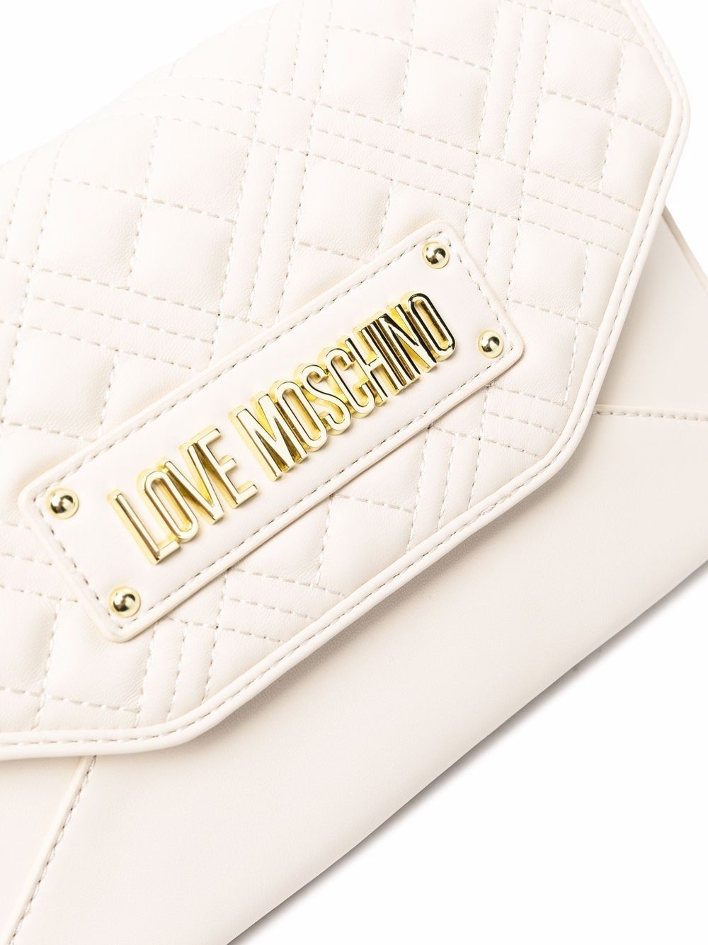 logo-plaque quilted crossbody bag - 5