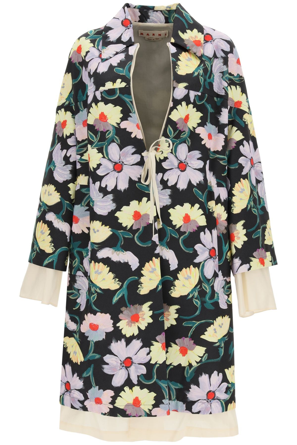 FLORAL PRINT COAT - 1