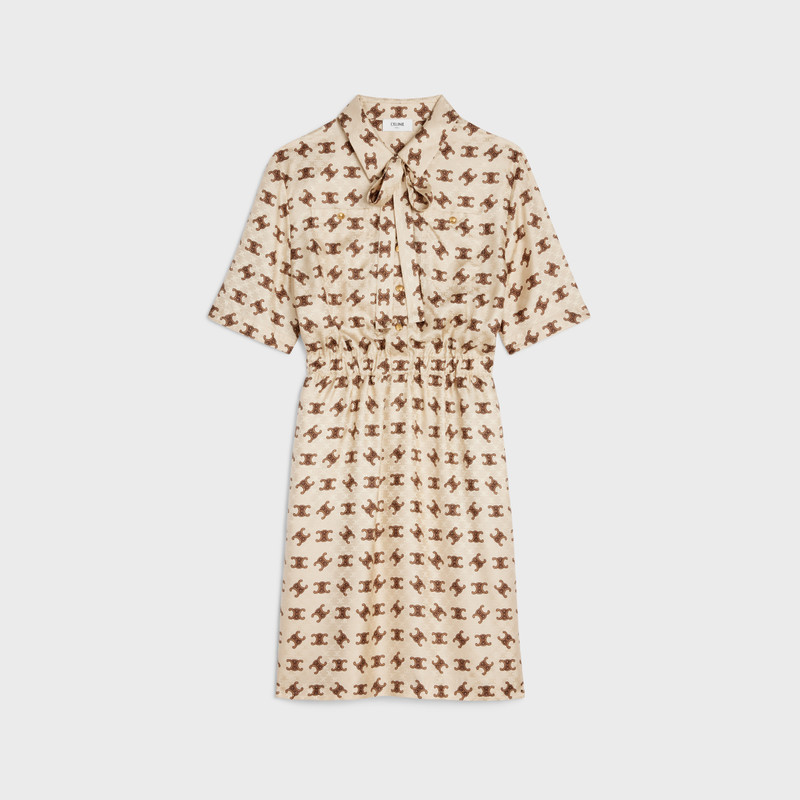 lavalliere dress in shiny matte silk 1