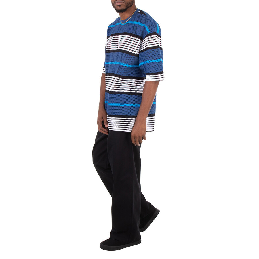 Burberry Openwork Striped Crewneck Oversized T-Shirt - 6