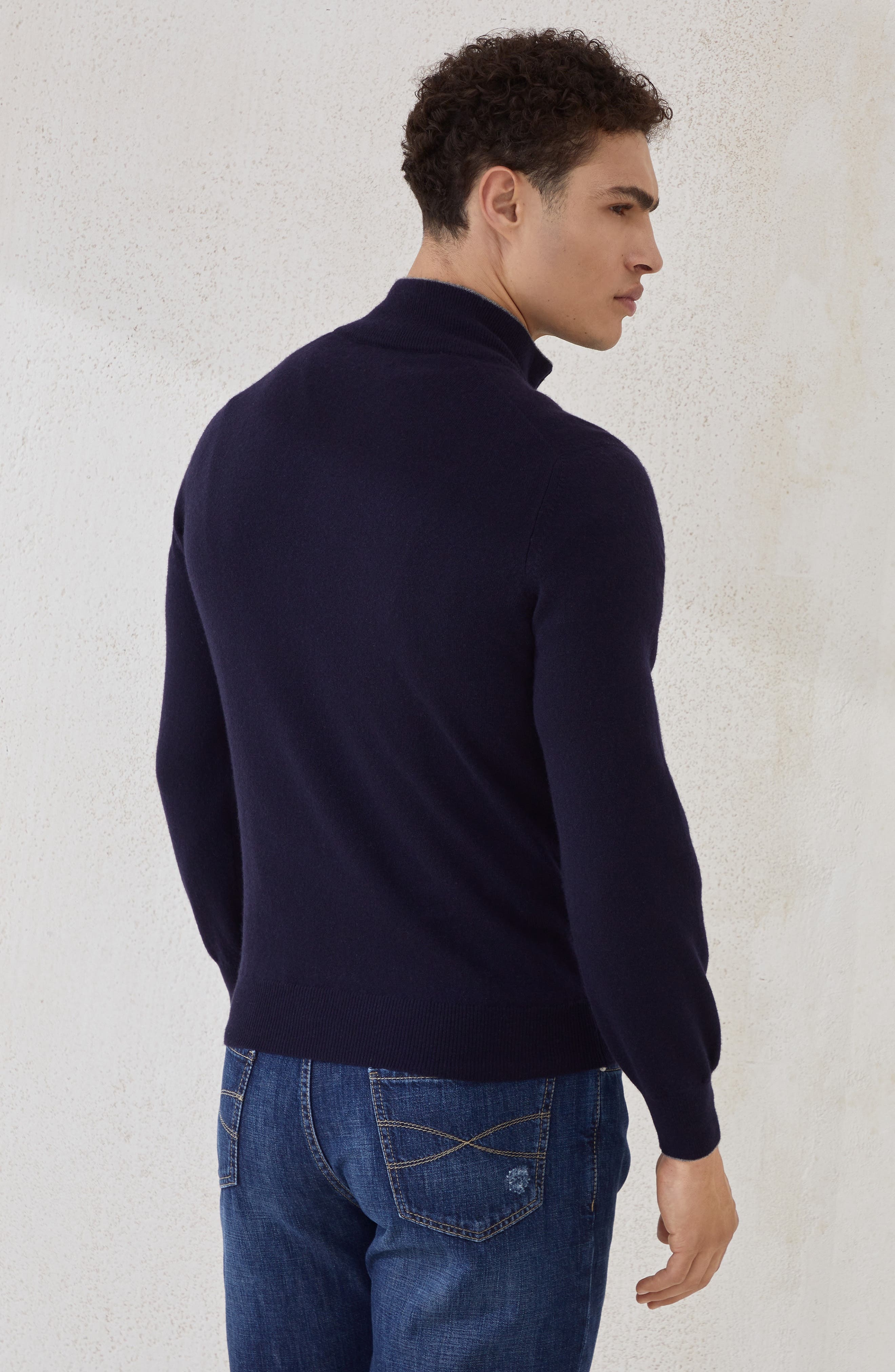Brunello Cucinelli Cashmere sweater in Navy Blue at Nordstrom - 3
