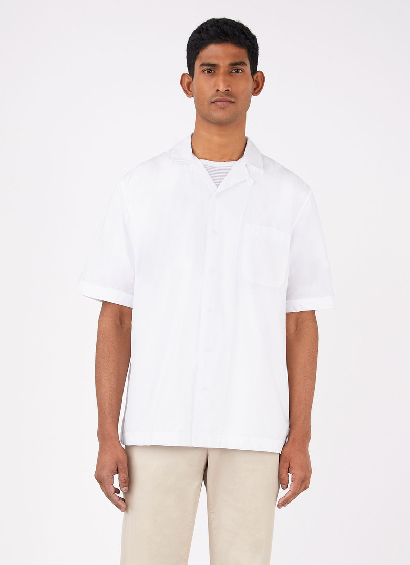 Sunspel Poplin Camp Collar Shirt outlook