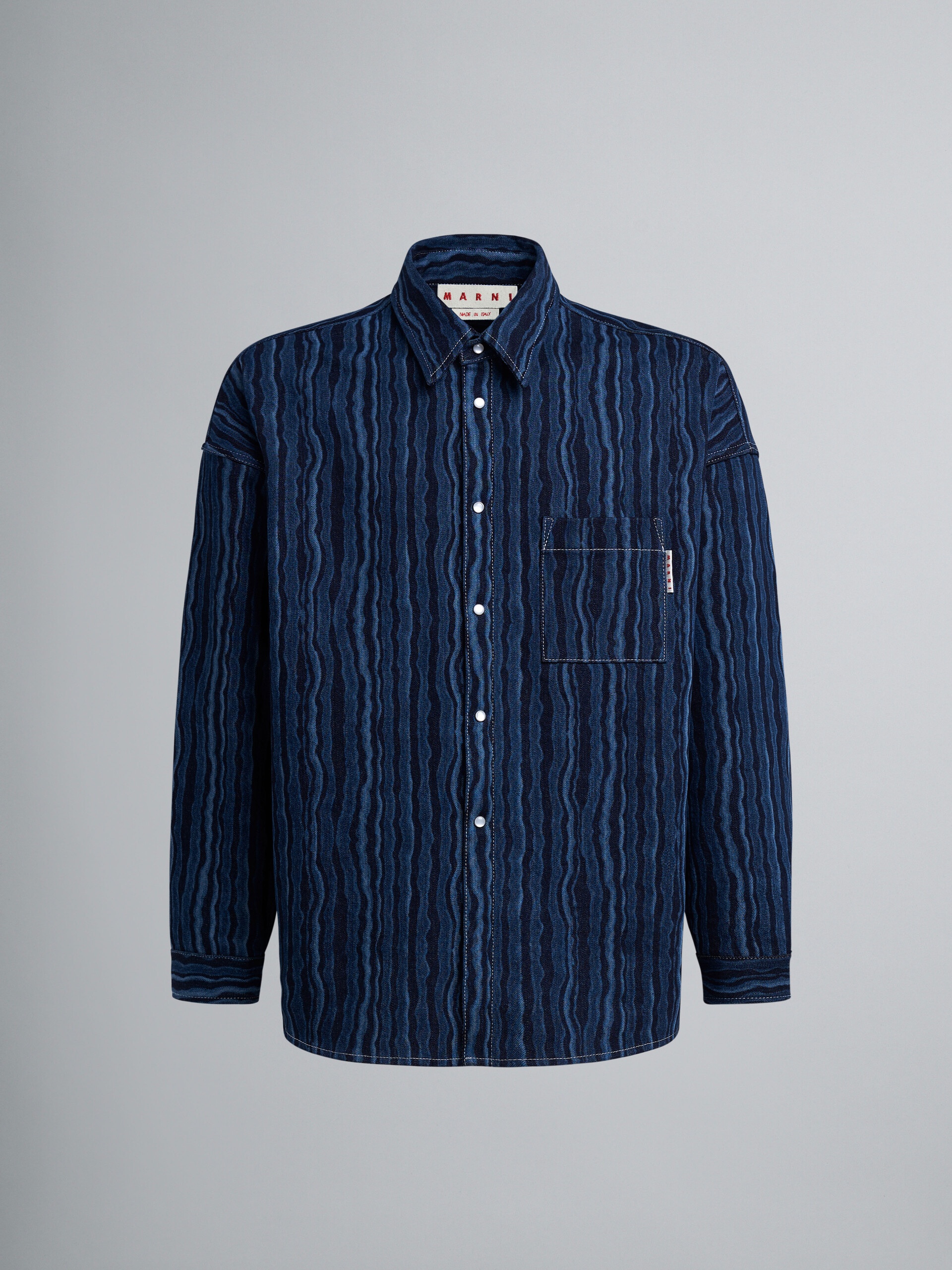 STRIPED DEGRADÈ DENIM SHIRT - 1
