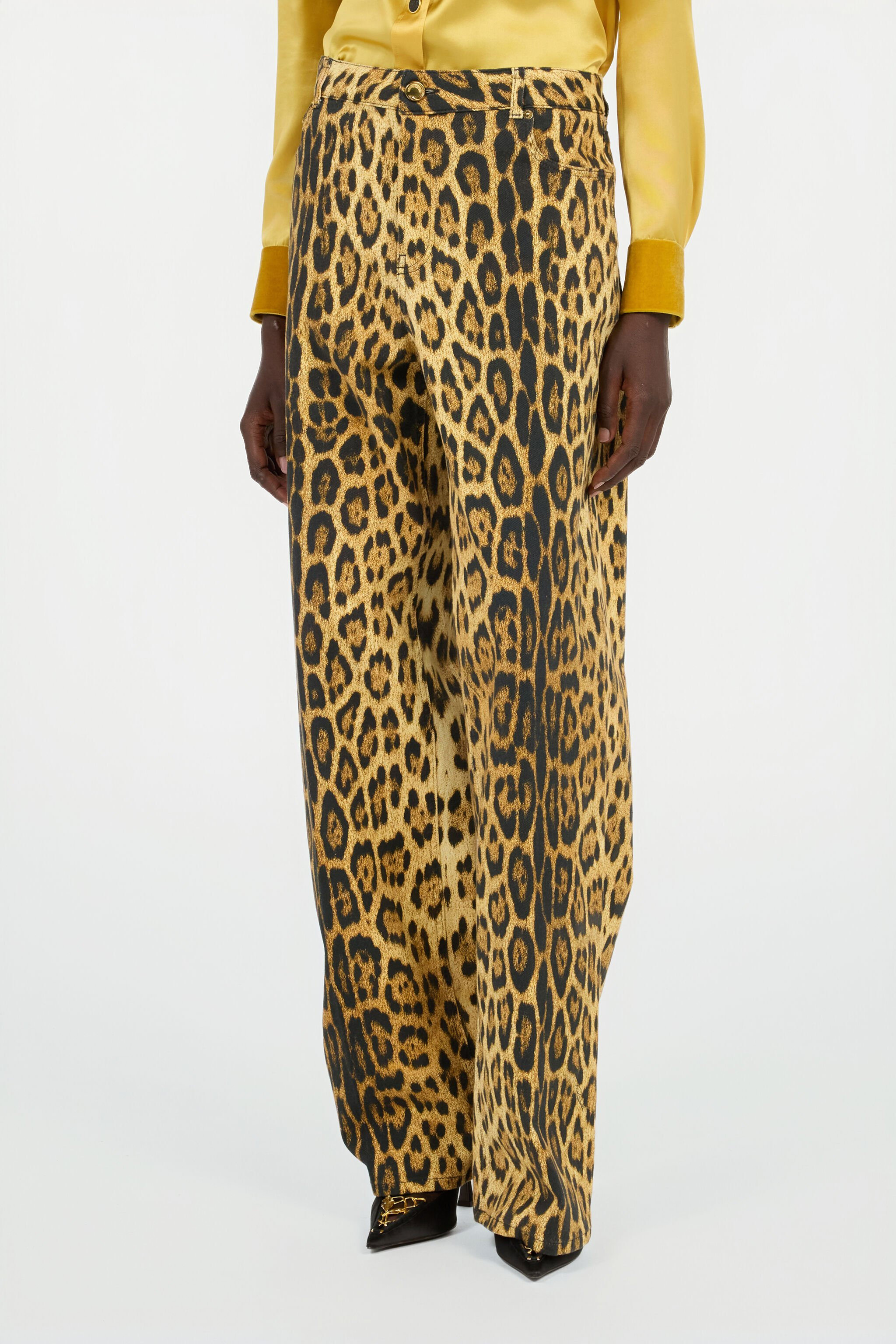 Jeans With Jaguar Skin Print - 3