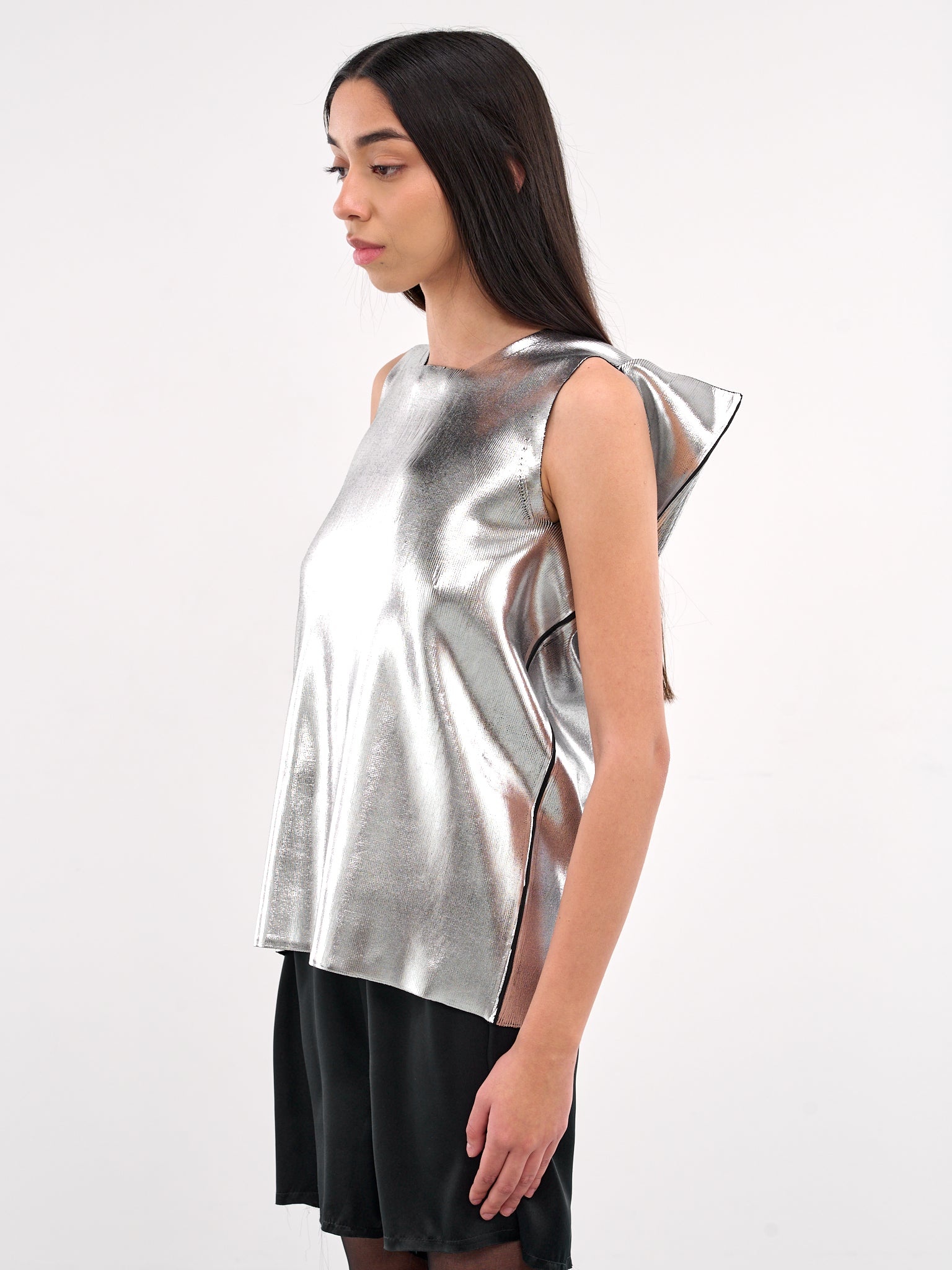Reflective Sleeveless Blouse - 2