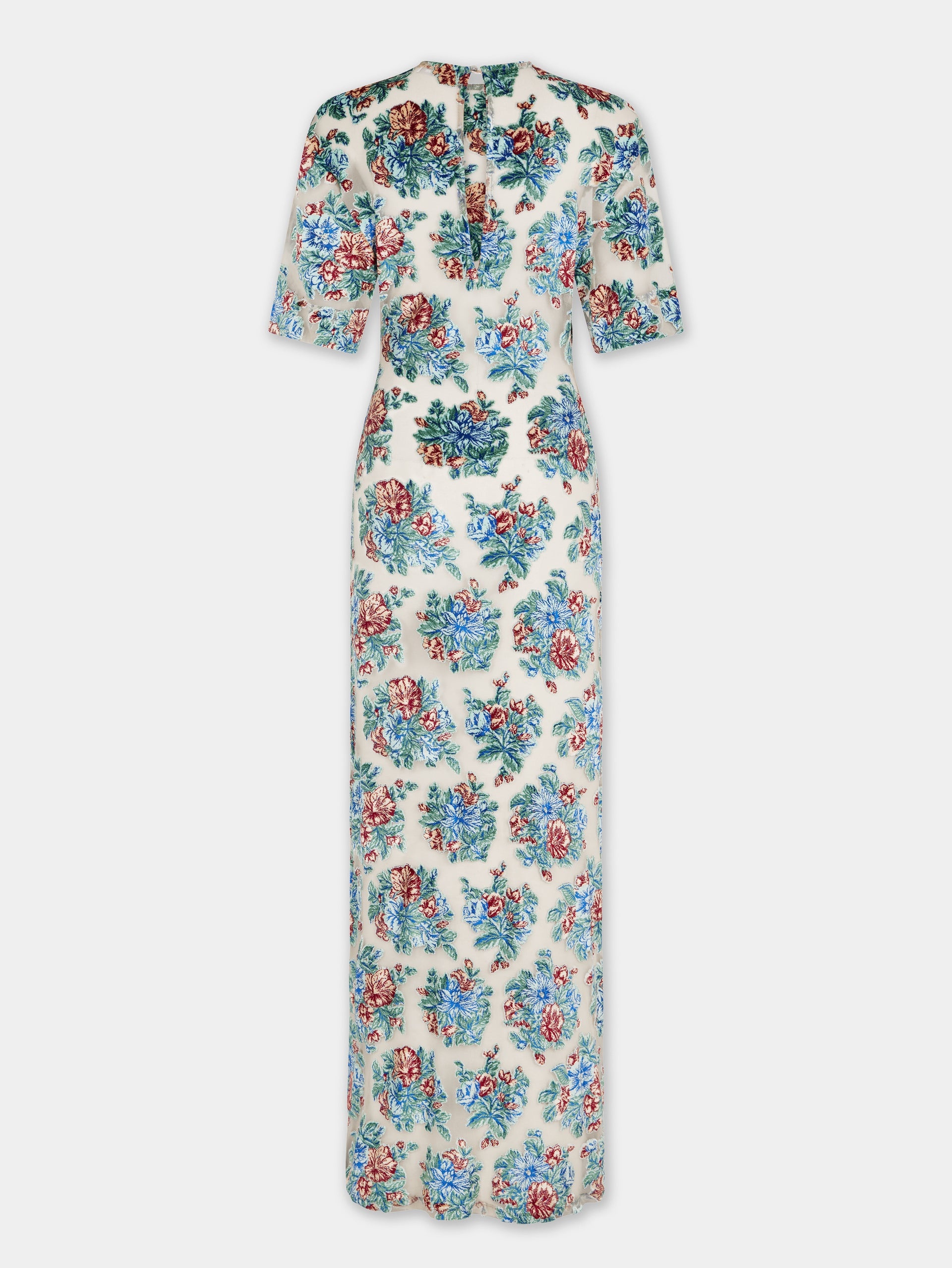 LONG DRESS IN FLORAL JACQUARD - 8