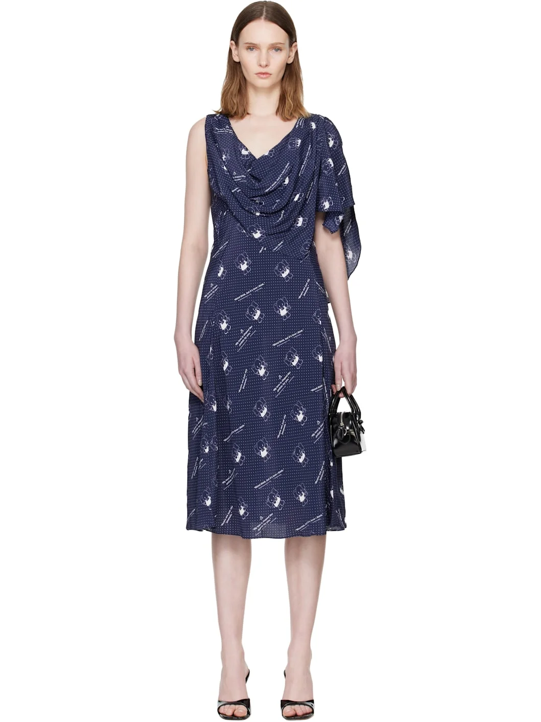 Navy Sonata Midi Dress - 1