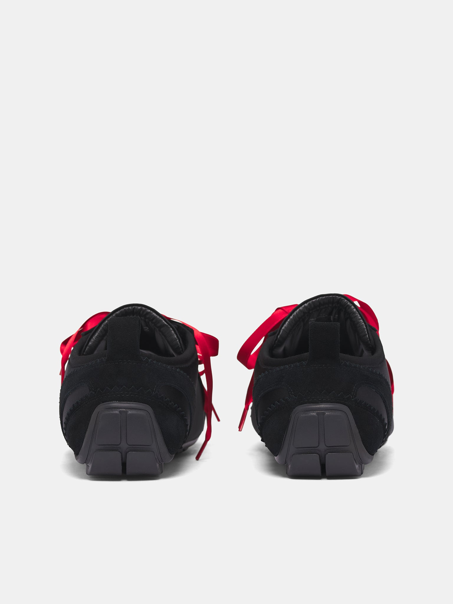 Black Suede Ballerina Grip Trainers - 4