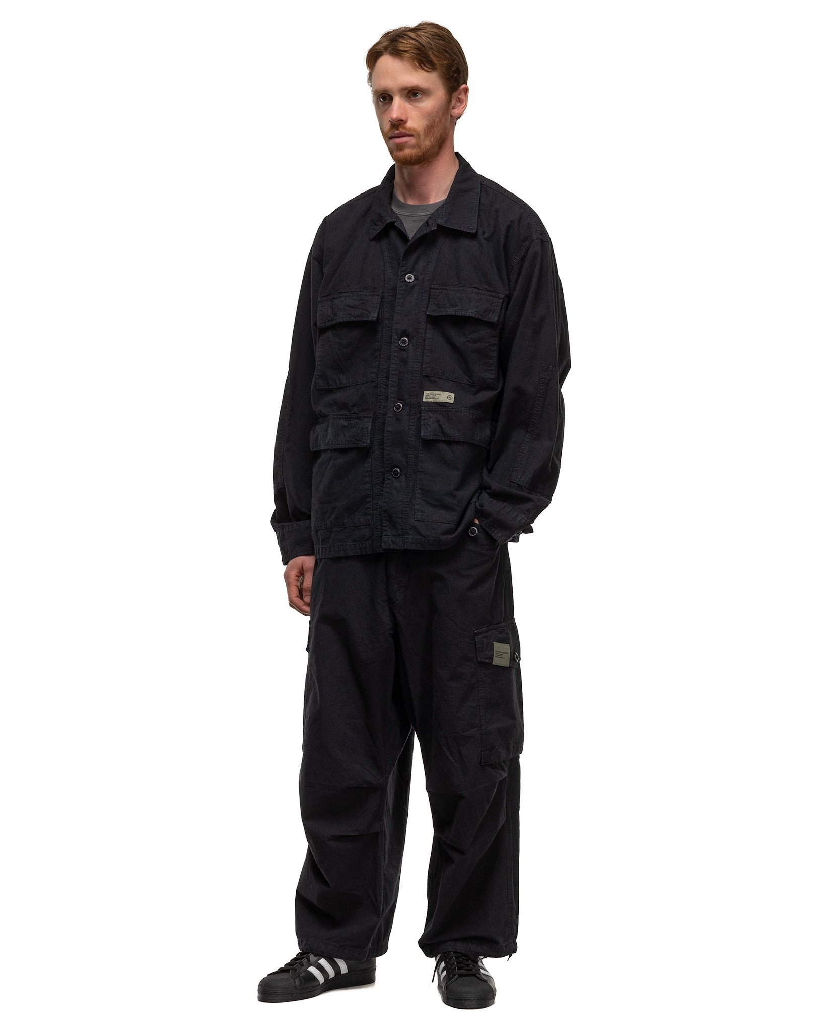 NEIGHBORHOOD Wide Cargo Pants Black REVERSIBLE