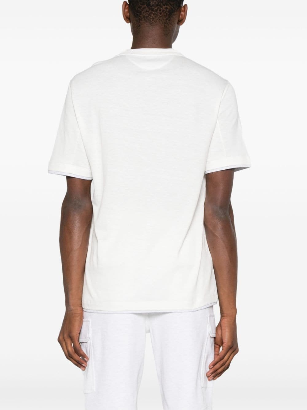 layered crew-neck T-shirt - 4