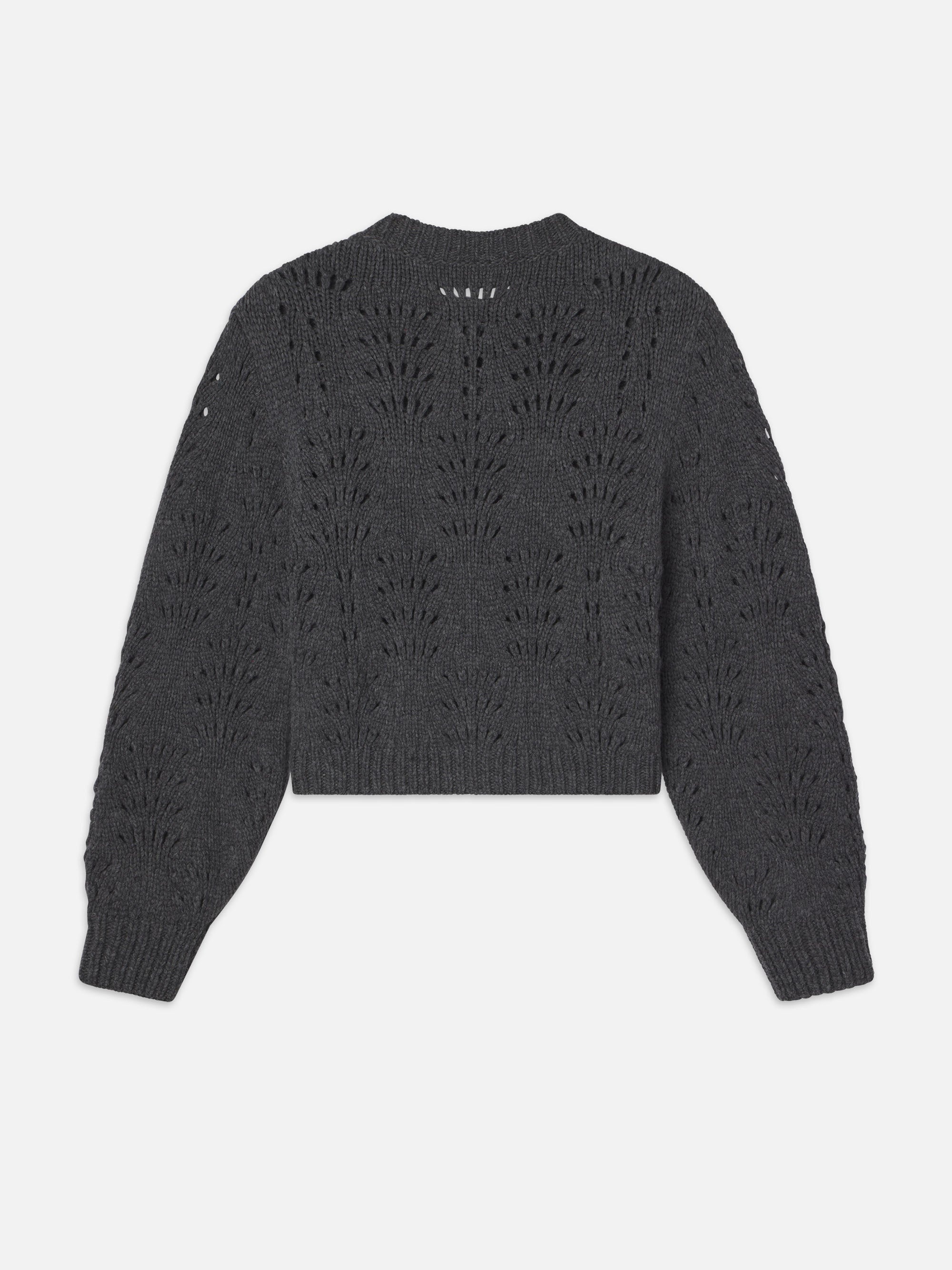 Textured Stitch Cardigan in Dark Gris Heather - 5