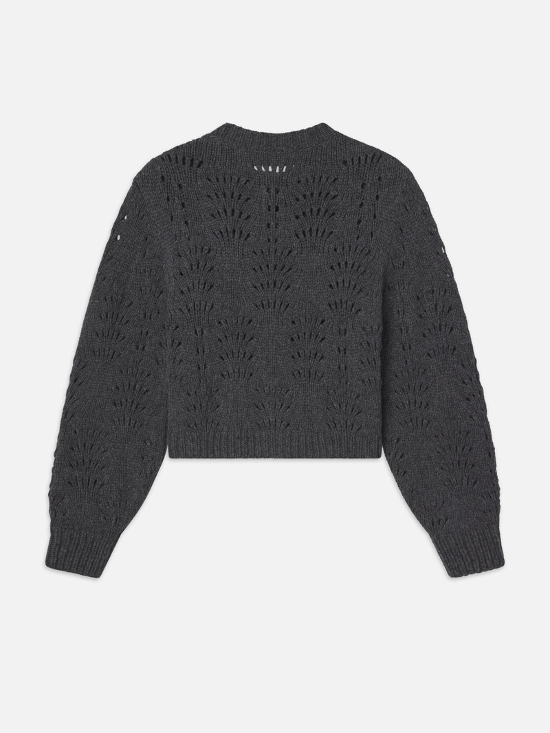 Textured Stitch Cardigan in Dark Gris Heather 5