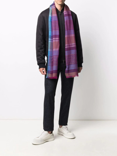 Etro paisley wool-blend scarf outlook