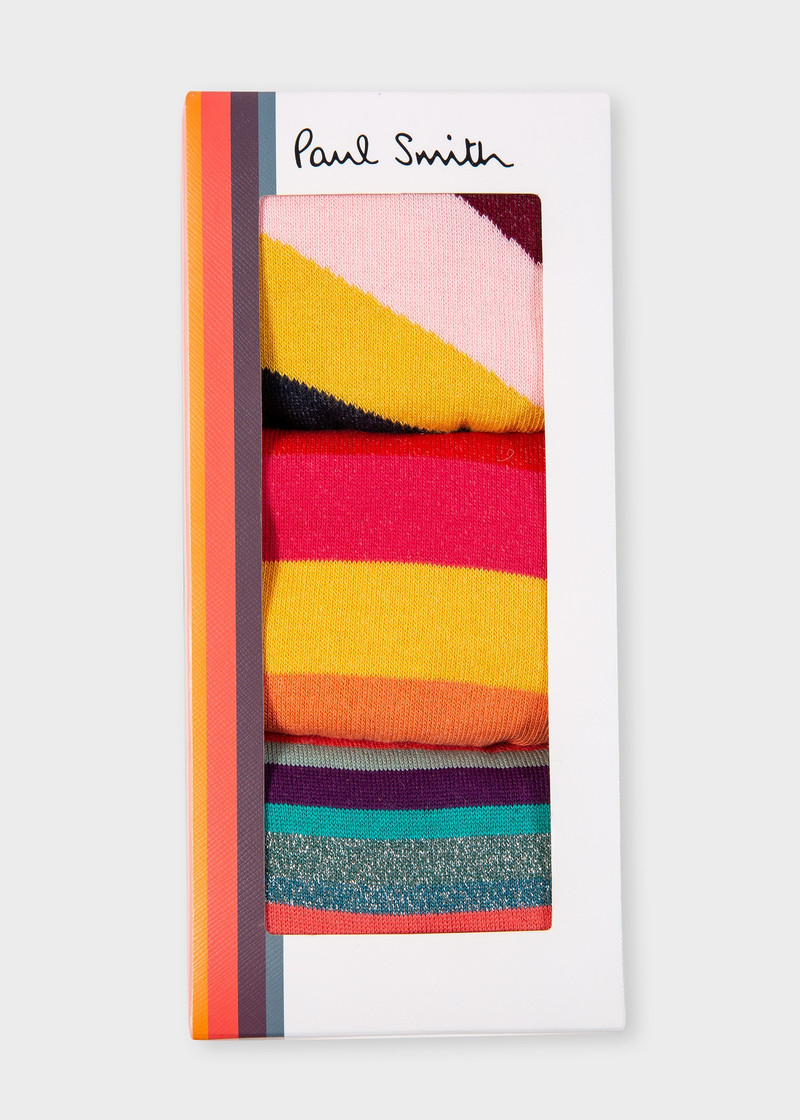 Paul Smith Women's 'Swirl' Socks Three Pack outlook