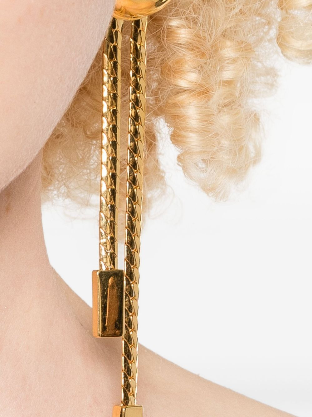 sphere-linked chain earrings - 2
