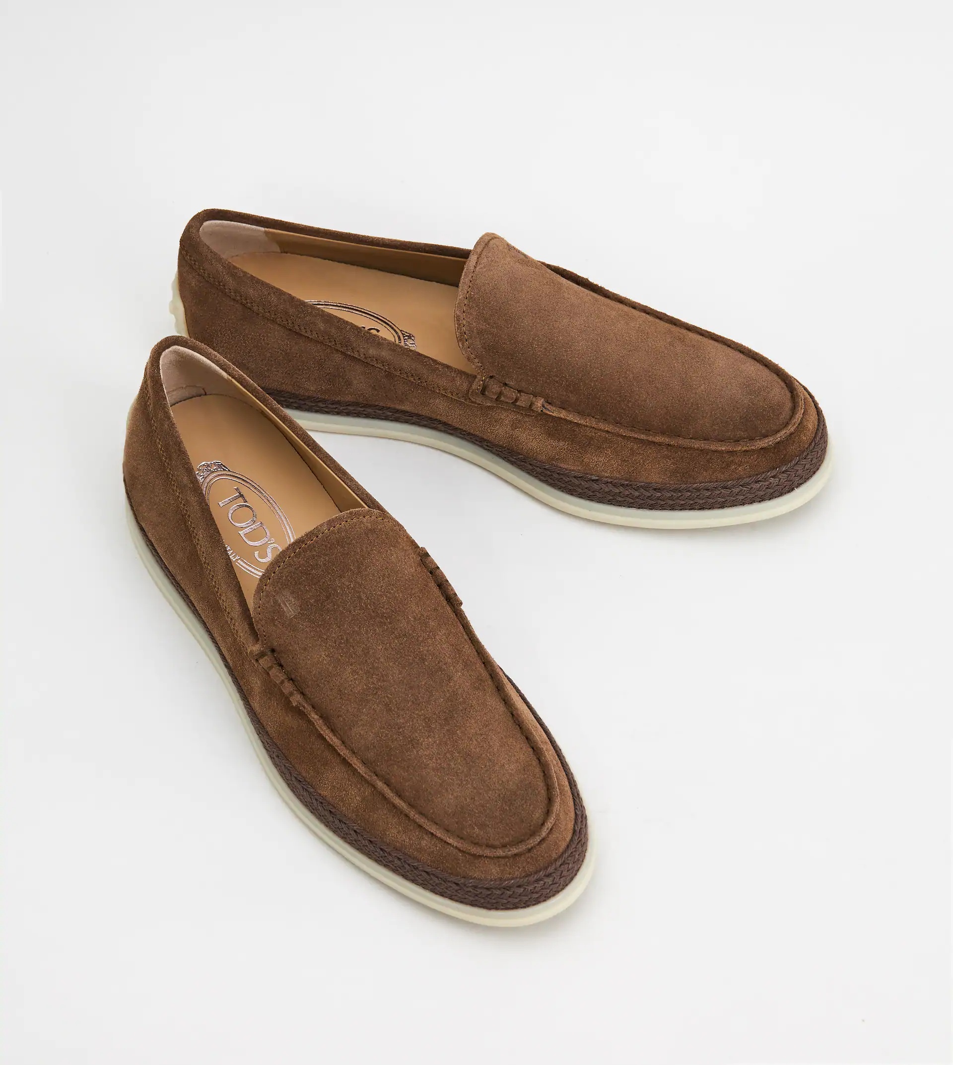 SLIP-ONS IN SUEDE - BROWN - 2